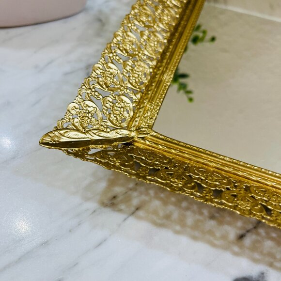 ❌SOLD❌Vintage Hollywood Regency Vanity mirror/tray - Picture 5 of 13